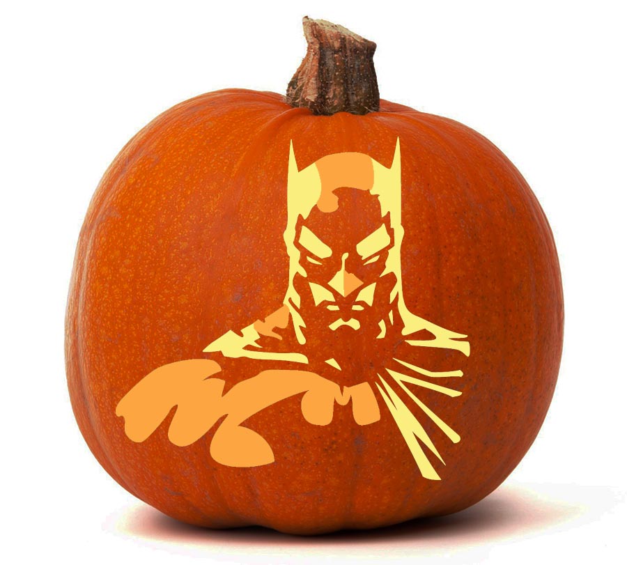 superhero pumpkin stencils