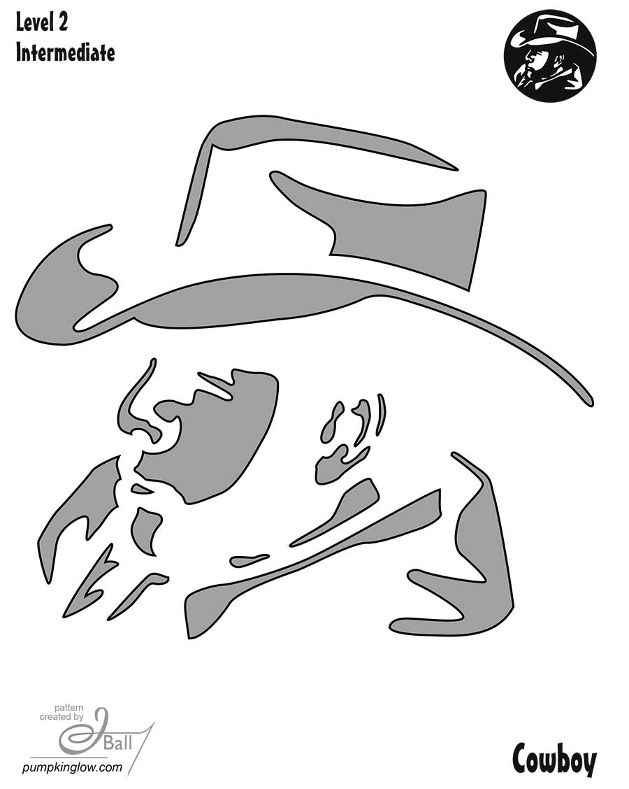 Pumpkin Carving Templates Pumpkin Stencil Cowboy Applique My XXX Hot Girl