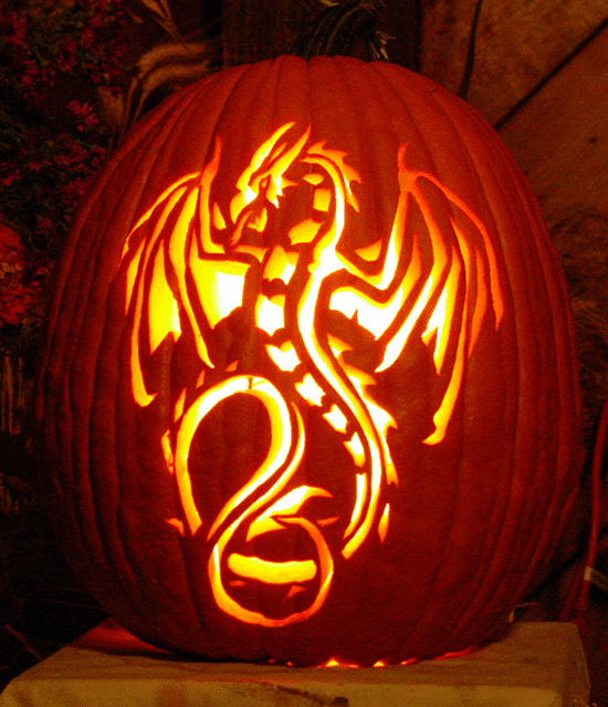 Dragon Head Pumpkin Carving