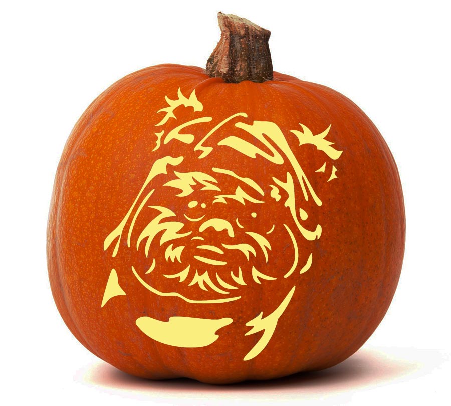 Chewbacca Pumpkin Stencil