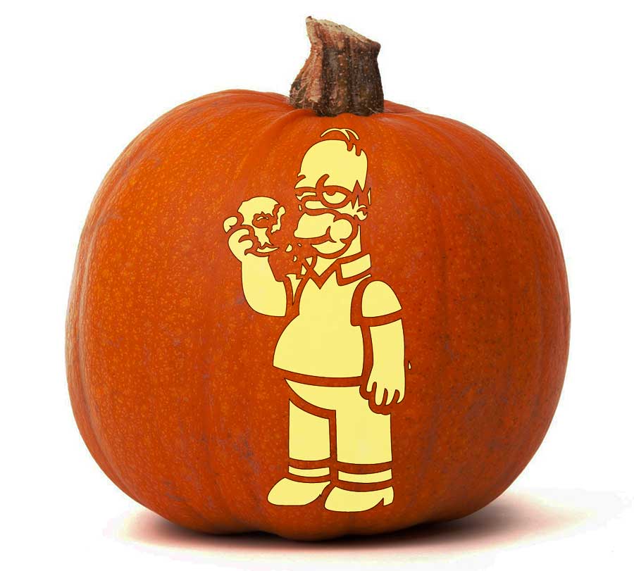 Homer Simpson Pumpkin Pattern