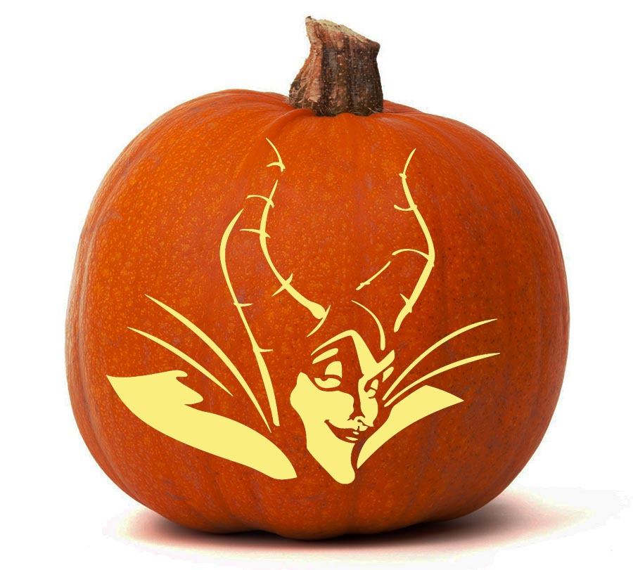 Maleficent Pumpkin Stencil