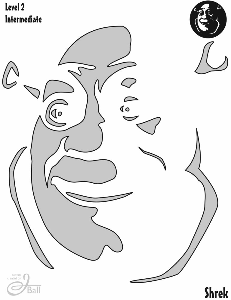 Shrek Pumpkin Carving Stencil