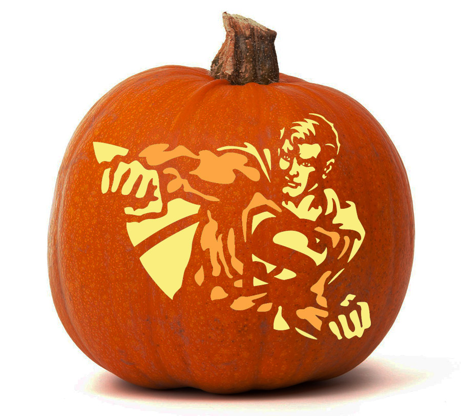 Superman Logo Pumpkin Stencil