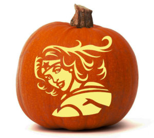 wonder woman logo stencil pumpkin