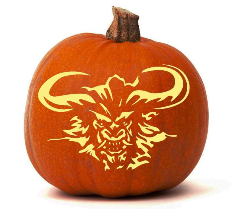 Mahishasura Buffalo Demon - Pumpkin Glow