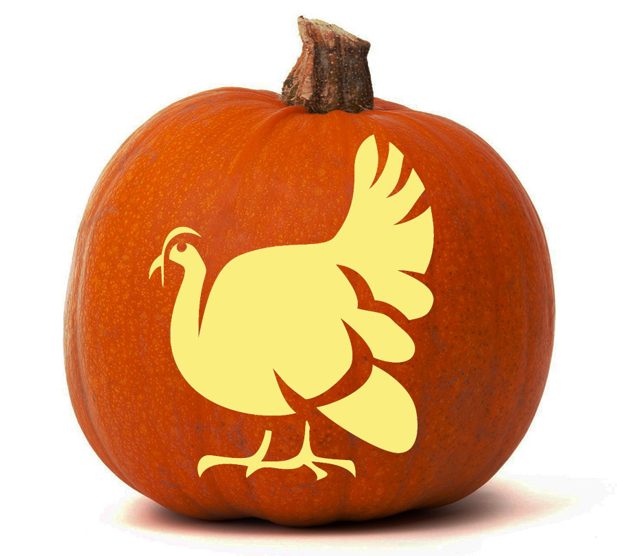 turkey pumpkin stencil