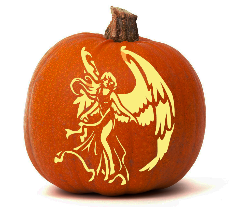 Angel Pumpkin Stencil