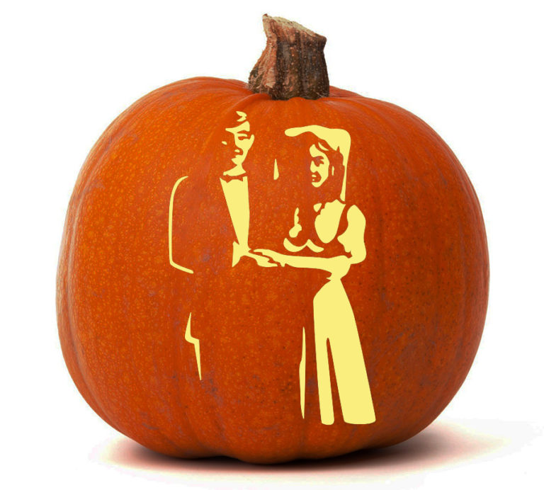 Bride and Groom Pumpkin Glow