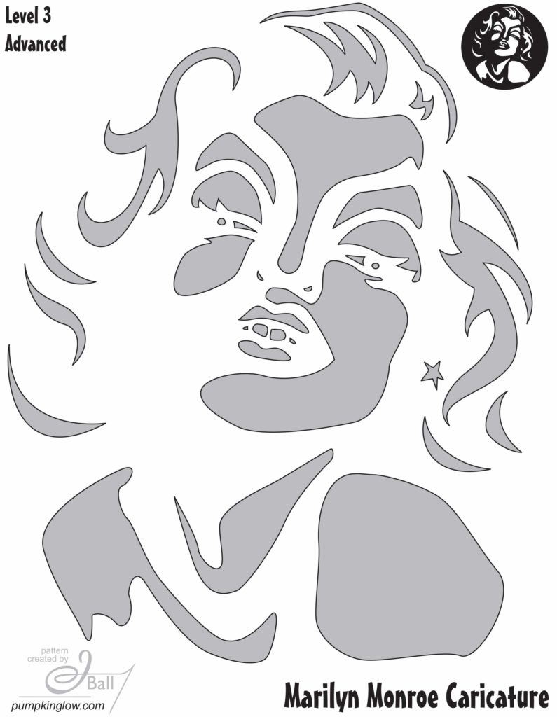 Marilyn Monroe Caricature - Pumpkin Glow