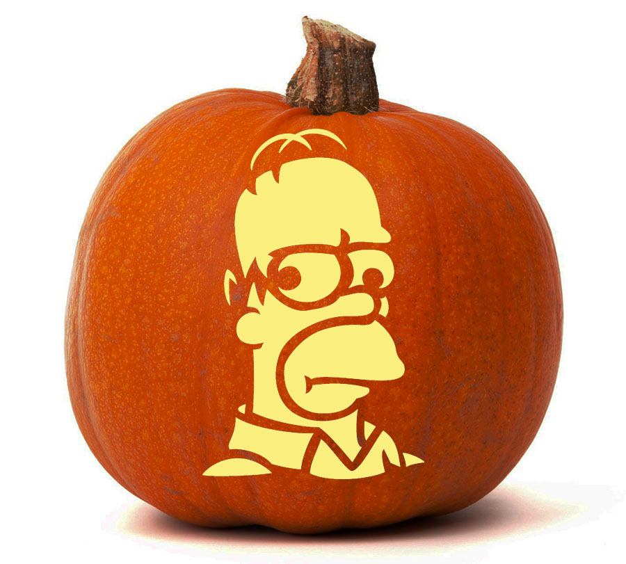 Printable Bart Simpson Pumpkin Stencil