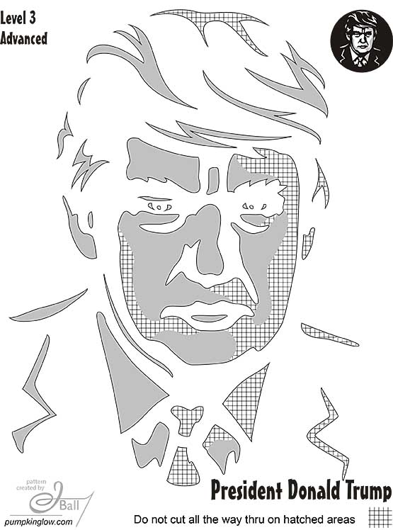 President Donald Trump pumpkin pattern Pumpkin Glow