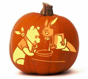 Pooh-n-Rabbit-Pumpkin