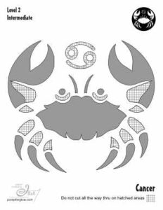 Cancer Zodiac sign pumpkin pattern