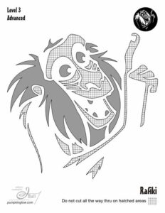Rafiki pumpkin carving pattern